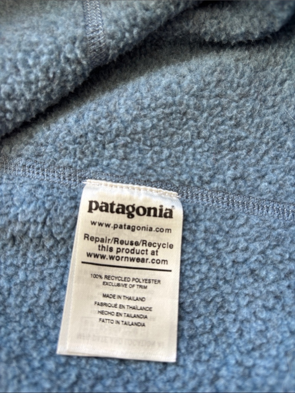 Patagonia Better Sweater 1/4 Zip Rare Heather Blue Pullover Layer Warmth Women S - Picture 6 of 12